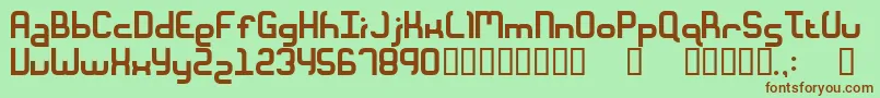 Unionform Font – Brown Fonts on Green Background