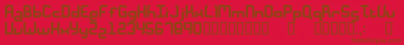 Unionform Font – Brown Fonts on Red Background