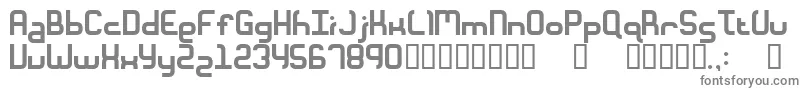 Unionform-fontti – harmaat kirjasimet valkoisella taustalla