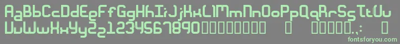 Unionform Font – Green Fonts on Gray Background