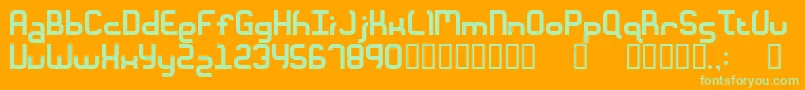 Unionform Font – Green Fonts on Orange Background