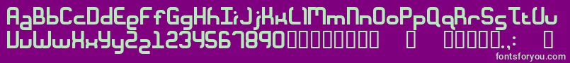 Unionform Font – Green Fonts on Purple Background