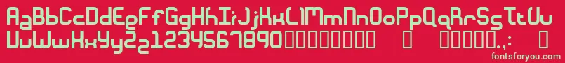 Unionform Font – Green Fonts on Red Background