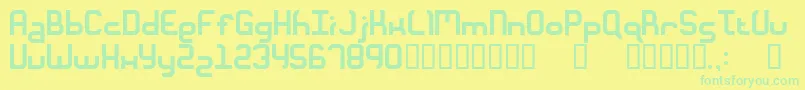 Unionform Font – Green Fonts on Yellow Background