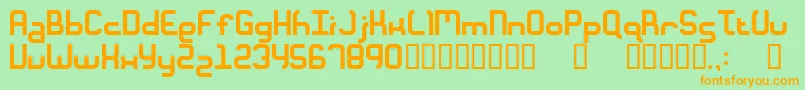 Unionform Font – Orange Fonts on Green Background