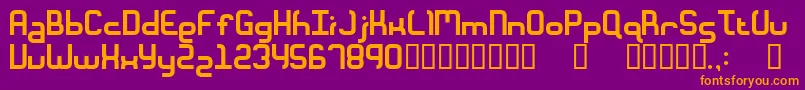 Unionform Font – Orange Fonts on Purple Background
