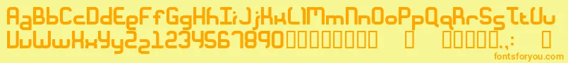 Unionform Font – Orange Fonts on Yellow Background