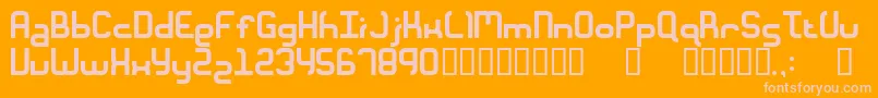 Unionform Font – Pink Fonts on Orange Background