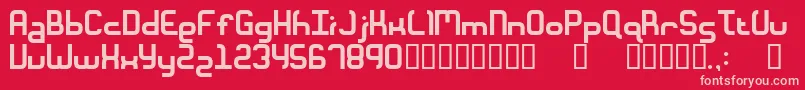 フォントUnionform – 赤い背景にピンクのフォント