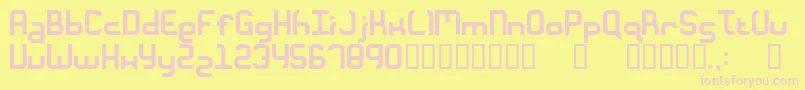 Unionform Font – Pink Fonts on Yellow Background