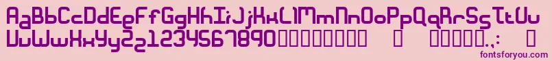 Unionform Font – Purple Fonts on Pink Background
