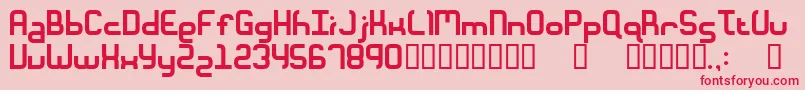 Unionform Font – Red Fonts on Pink Background