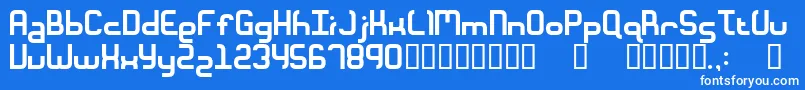 Unionform Font – White Fonts on Blue Background