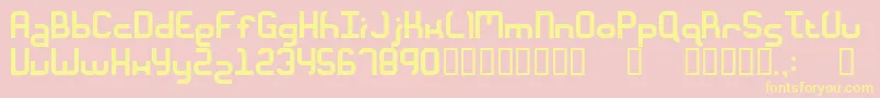 Unionform Font – Yellow Fonts on Pink Background