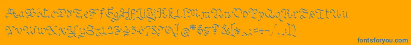 fuente Ohmygoth – Fuentes Azules Sobre Fondo Naranja