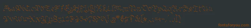 Ohmygoth Font – Brown Fonts on Black Background