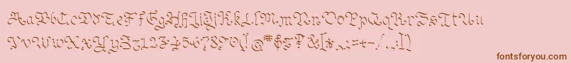 Ohmygoth Font – Brown Fonts on Pink Background