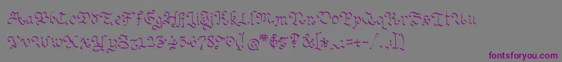 Ohmygoth Font – Purple Fonts on Gray Background
