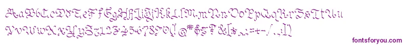 Ohmygoth Font – Purple Fonts on White Background