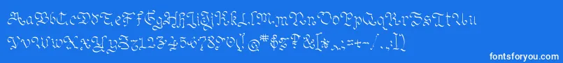 Ohmygoth Font – White Fonts on Blue Background