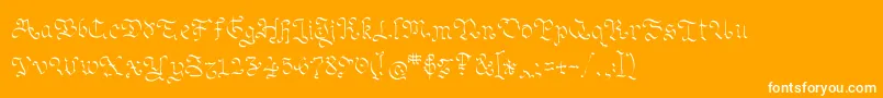 Police Ohmygoth – polices blanches sur fond orange