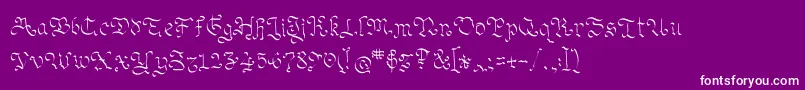 Ohmygoth Font – White Fonts on Purple Background