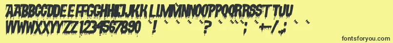 VampyrishabcOblique Font – Black Fonts on Yellow Background