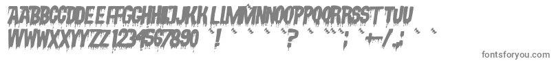 フォントVampyrishabcOblique – 白い背景に灰色の文字