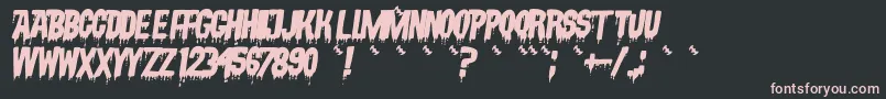 VampyrishabcOblique Font – Pink Fonts on Black Background