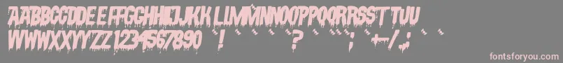 fuente VampyrishabcOblique – Fuentes Rosadas Sobre Fondo Gris