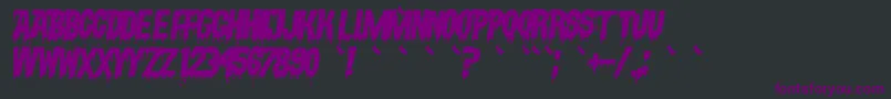 VampyrishabcOblique Font – Purple Fonts on Black Background