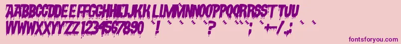 Шрифт VampyrishabcOblique – фиолетовые шрифты на розовом фоне