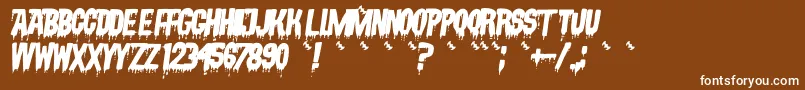 VampyrishabcOblique Font – White Fonts on Brown Background