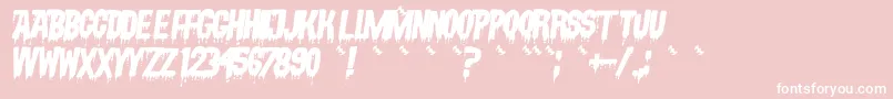 VampyrishabcOblique Font – White Fonts on Pink Background