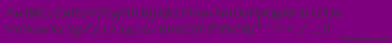 フォントJonatan – 紫の背景に黒い文字