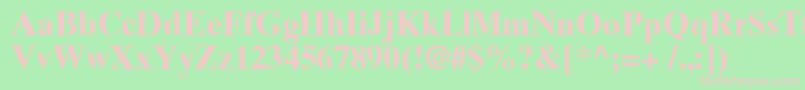 TimesTenCyrillicBold Font – Pink Fonts on Green Background