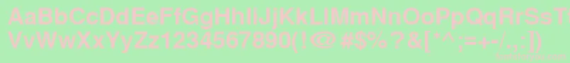 Lisätietoja Cyrillichelvetbold-fontista Cyrillichelvetbold-fontti – vaaleanpunaiset fontit vihreällä taustalla