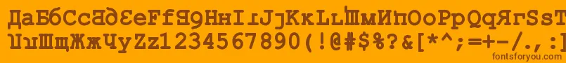 KremlinKourierIiBold Font – Brown Fonts on Orange Background