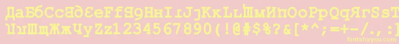 KremlinKourierIiBold Font – Yellow Fonts on Pink Background