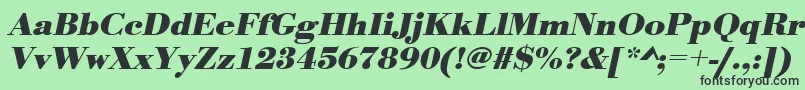 UrwbodonitwidBoldOblique Font – Black Fonts on Green Background