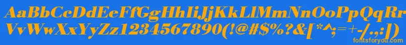 UrwbodonitwidBoldOblique Font – Orange Fonts on Blue Background