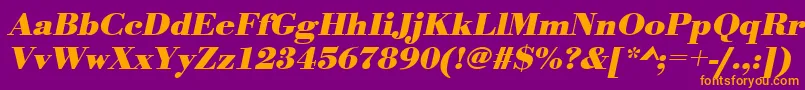 UrwbodonitwidBoldOblique Font – Orange Fonts on Purple Background