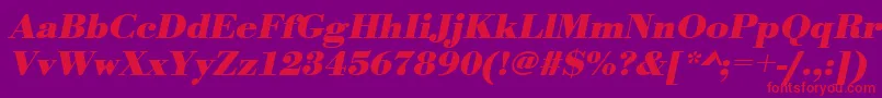 UrwbodonitwidBoldOblique Font – Red Fonts on Purple Background