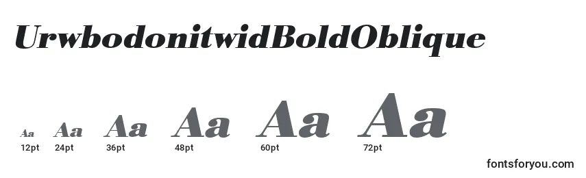 UrwbodonitwidBoldOblique Font Sizes