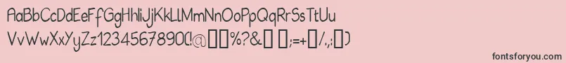 Babie Font – Black Fonts on Pink Background