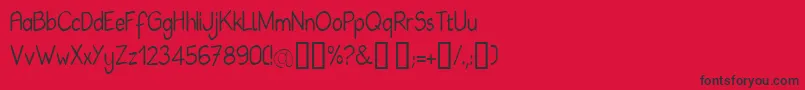 Babie Font – Black Fonts on Red Background