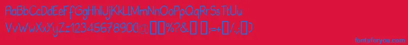 Babie Font – Blue Fonts on Red Background