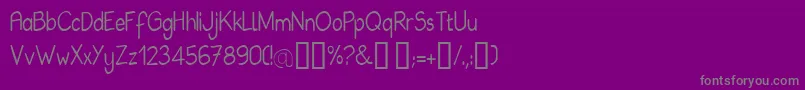 Babie Font – Gray Fonts on Purple Background
