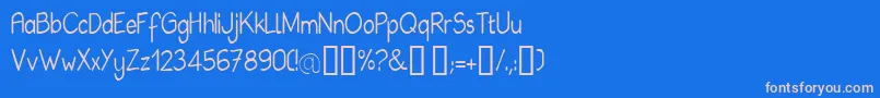 Babie Font – Pink Fonts on Blue Background