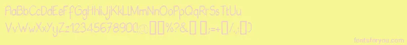 Babie Font – Pink Fonts on Yellow Background